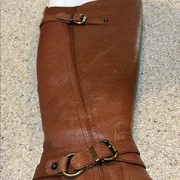 NIB WIDE CALF 8M Naturalizer Leather N5 Comfort Jodee Light Brown Riding Boots - Picture 13 of 15